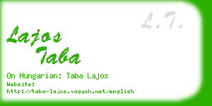 lajos taba business card